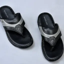 Woodland Men's Black Thong Sandals-image-90