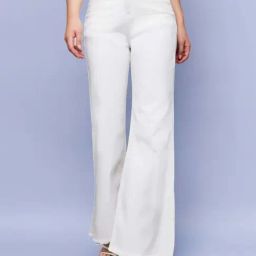 Miss Chase White Bootcut High Rise Clean Look Regular Length Stretchable Denim Jeans-image-11