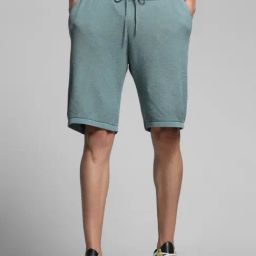 Jack & Jones Green Cotton Regular Fit Shorts-image-40