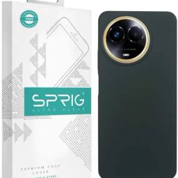 Sprig Liquid Silicone Back Cover for Realme Narzo 60X 5G (Green)-image-123