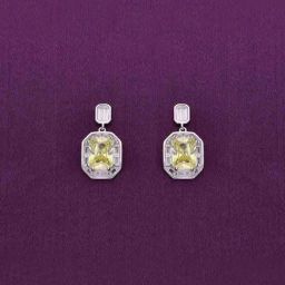 Kai Jewel Sterling Silver Chic Yellow Zircon Drop Earrings for Women-34