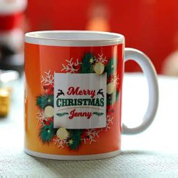 FNP Mulitcolor Ceramic Personalised Christmas Name Mug (325ml)-21
