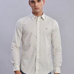 TOMMY HILFIGER White Geometric Shirt-image-96