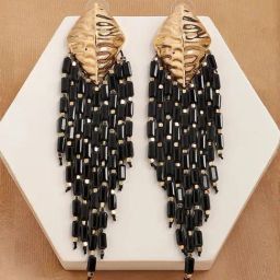 Sohi Gold Plated Designer Stone Party Dangler Earrings-37