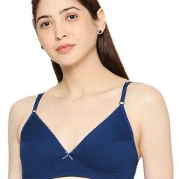 Smarty Pants Navy Cotton Medium Coverage T-Shirt Bra-image-12
