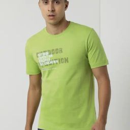 Wildcraft Green Cotton Regular Fit Printed T-Shirt-image-11