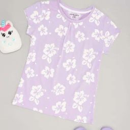 Pantaloons Junior Girls Cherry Blossom Cotton Floral T-Shirts-image-42