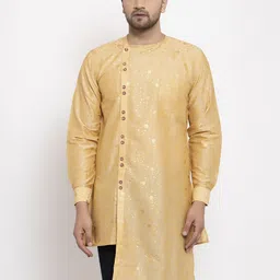 KLOTTHE Men Gold-Toned Kurta-image-41