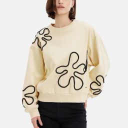 Kazo Cream & Black Embroidered Sweatshirt-image-52