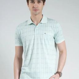 Monte Carlo Blue Regular Fit Printed T-Shirt-image-58