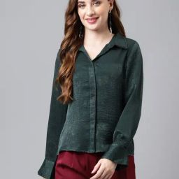 Latin Quarters Green Regular Fit Shirt-image-76