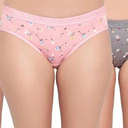 FiveFlag Women's Mid-Rise Cotton Blend Briefs Pack of 3-picture-30