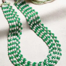 Panash Green & White Layered Necklace-image-18