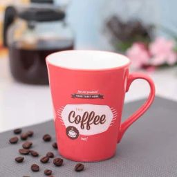 Clay Craft Red Ceramic 8 cm Milk Mug (0.35 L) - Set of 2-18