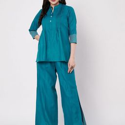 9rasa Printed Mandarin Collar Tunic With Trouser Co-Ords-picture-14