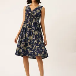 CRAFTED FOR YOU Floral Print Sleeveless A-Line Dress-image-78