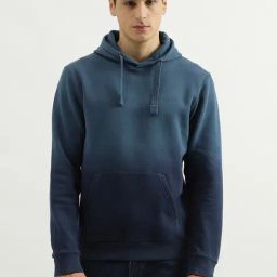 United Colors of Benetton Blue Regular Fit Ombre Hooded Sweatshirt-14