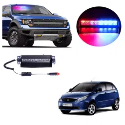Cartronics 8 LED  Red Blue  Police Flasher Light for Tata Vista-image-80