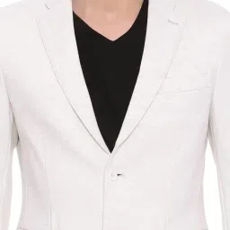 Basics Ecru Notched Lapel Blazer image 5
