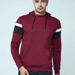 Byford by Pantaloons Maroon Regular Fit Printed Hooded Sweatshirt-picture-43