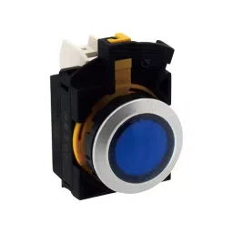 IDEC CW Series Flash Silhoutte Switch Pilot Light Round Flat Type and 22 mm Dia, CW4P-1EQHS-0