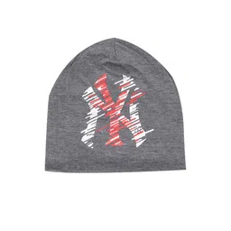 iSWEVEN Unisex Grey & White New York Yankees Printed Beanie-image-92