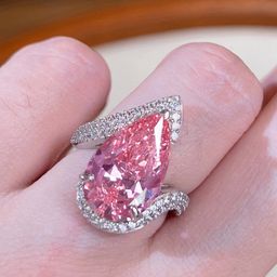 Designs & You Silver-Plated Teardrop Designed AD-Stone Studded Finger Ring-17