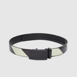 HIGHLANDER Men Black & White Striped Belt-image-14