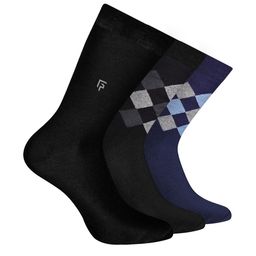 FOOTPRINTS Men Pack Of 3 Patterned Odour free Pure Cotton Bamboo Calf Length Socks-20