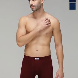 AMUL COMFY Pack Of 3 Pure Cotton Mid Rise Long Trunks - AC-FCTRIE-NVY-AF-MA-XS-3PC-picture-17