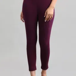 Aurelia Purple Regular Fit Leggings-image-81