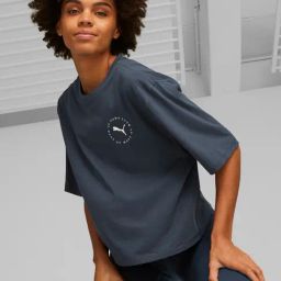 Puma Blue Printed Sports T-Shirt-image-54