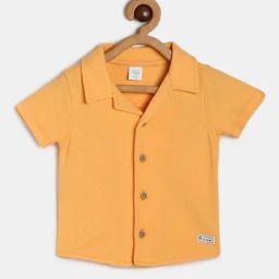 MINIKLUB Kids Orange Solid Shirt-image-85