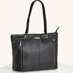 Forever Glam by Pantaloons Black Medium Tote Bag-image-11