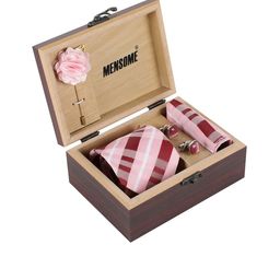 MENSOME Men Pink & Maroon Accessory Gift Set-image-44