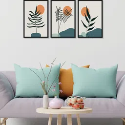 Random Set of 3 Rowan Leaves Wall Art-58