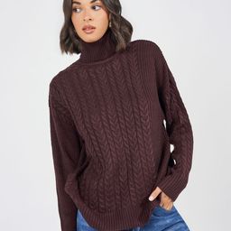 Styli Women Cable Knit Turtle Neck Sweaters-image-44