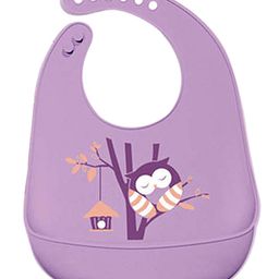 Thread Fairy Silicone Bib Sleeping Owl -Purple-picture-23