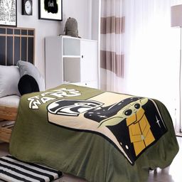 Pluchi  Cotton Knitted AC Blanket Starwars Print - Brown-image-80