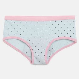 Mackly Cotton Elastane Polka Dots Printed Leak Proof Panty - Navy Dot-image-67