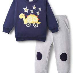 Mark & Mia 100% Cotton Full Sleeves Winter Wear Suits With Graphic & Applique Detailing - Multicolor-image-65