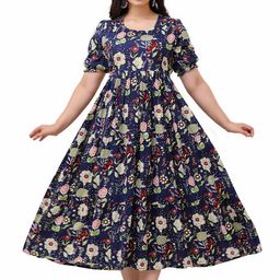 Charnest Women Floral Printed Sequinned Anarkali Kurta-image-73