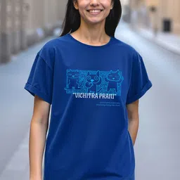 Bewakoof Vichitra Prani Graphic Printed Pure Cotton Boyfriend T-shirt-image-21