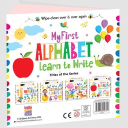 hellofriend books My First Wipe and Clean Board Book of Alphabet: Includes Wipe and Clean Pen to Write, Learn, Clean and Write Again image 4