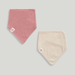 mothercare Infant Girls Pack Of 2 Pure Cotton Bibs-12