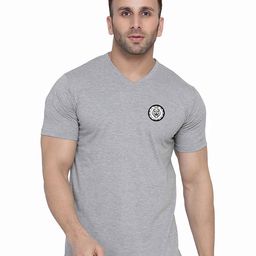 Blisstone Men V-Neck Applique Slim Fit T-shirt-picture-33