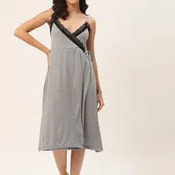Ms Lingies Grey & Black Modal Baby Doll-image-21
