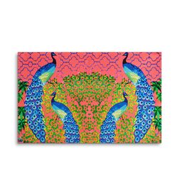 SEJ by Nisha Gupta Pink & Blue Set of 6 Printed Table Mats image 3