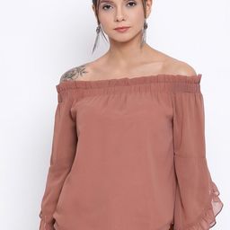 ALL WAYS YOU Off-Shoulder Ruffled Regular Top-image-90