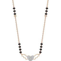 Joyalukkas 18k (750) Purity Rose Gold Wings of Heart Diamond Mangalsutra-image-40